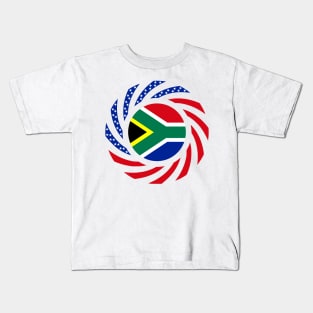 South African American Multinational Patriot Flag Kids T-Shirt